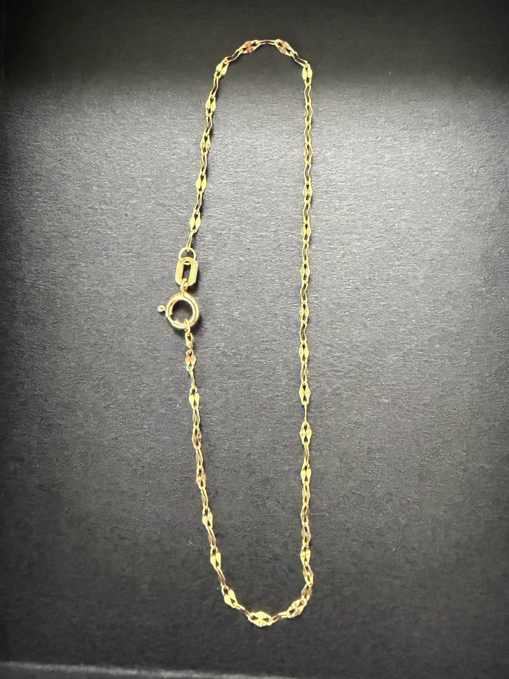 10k solid gold — Mirror link — 7” bracelet